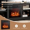 Tangkula 58" TV Stand with 18" Electric Fireplace Heater 3-Adjustable Shelves for 65" TV - 4 of 4