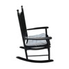 FONTOI Wooden Rocking Chair Porch, Wood Rocker Chairs with High Back, Widen Seat and Armrests for Home Garden, Black, 24.5"*42.25"*32.9" - 4 of 4