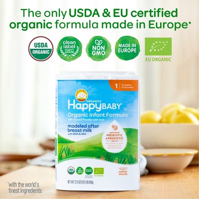 Happy Baby Organic Milk-Based Infant Formula Powder with Iron