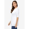 Woman Within Plus Size Elbow Sleeve V-Neck Fit And Flare Tunic - 4 of 4