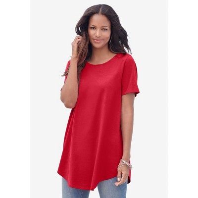 Roaman's Women's Plus Size Crisscross Back Ultimate Tunic