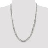 Black Bow Jewelry Men's 7.5mm, Sterling Silver Solid Pave Curb Chain Necklace - 2 of 4
