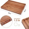 Wooden Cutting Boards for Kitchen, Cutting Board with Juice Groove and Side Handle, Chopping Board, Butcher Block, Large Charcuterie Board - 3 of 4