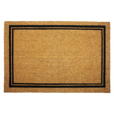 2' X 3' Indoor/outdoor Coir Doormat With Border Natural/black ...