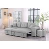 VYNXARIA Upholstered Reversible Sectional sofa with pull out loveseat£¬Light Gray - 2 of 4