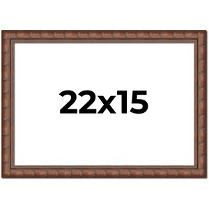 PosterPalooza | 22x15 Modern Bamboo Picture Frame, UV Acrylic, 5 Finishes - 1 of 4