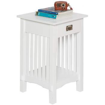 Legacy Decor Mission Style Telephone Stand End Table with Drawer
