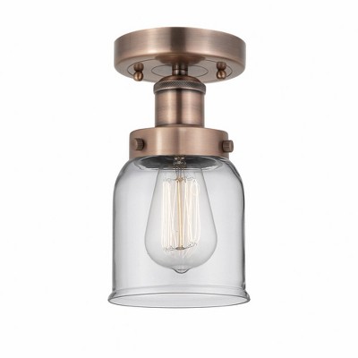 Bell - 1 Light Semi-Flush Mount In Industrial Style-8.25 Inches Tall and 6.5 Inches Wide