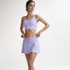 Anna-Kaci Active Women's V Crossover Waist Tennis Skort with Built-In Shorts and White Trim Detail - 2 of 4