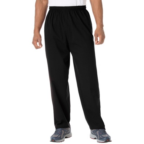 KingSize Men's Big & Tall Lightweight Jersey Open Bottom Sweatpants - Big -  2XL, Black