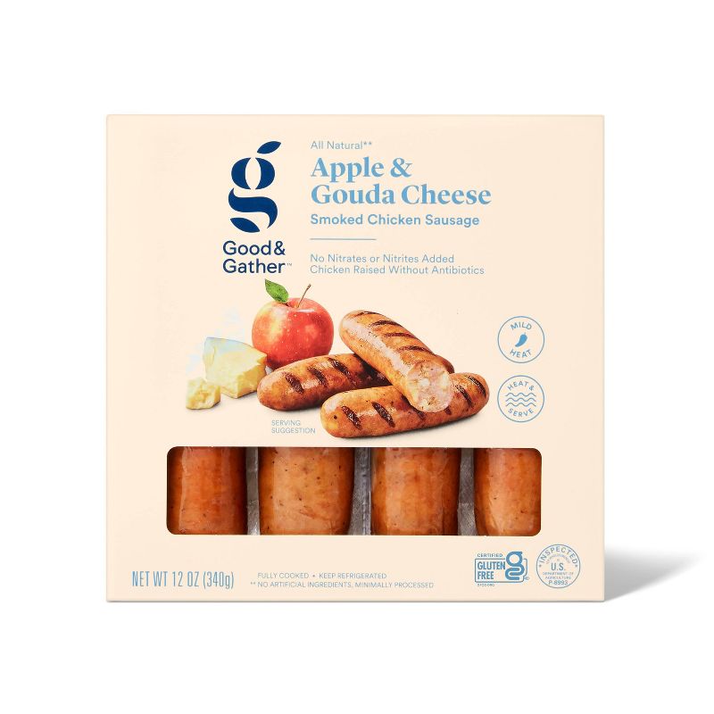 Apple &#38; Gouda Chicken Sausage - 12oz - Good &#38; Gather&#8482;, 1 of 7