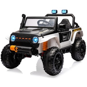 Acekool 24V Ride-On Truck Car with Remote Control, 4x60W Motors, 4-Wheel Suspension, LED Lights, Music, Safety Belt, 3 Speeds - 1 of 4