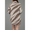 August Sky Women's Zebra Print Turtleneck Long Sleeve Sweater Dress - 2 of 4