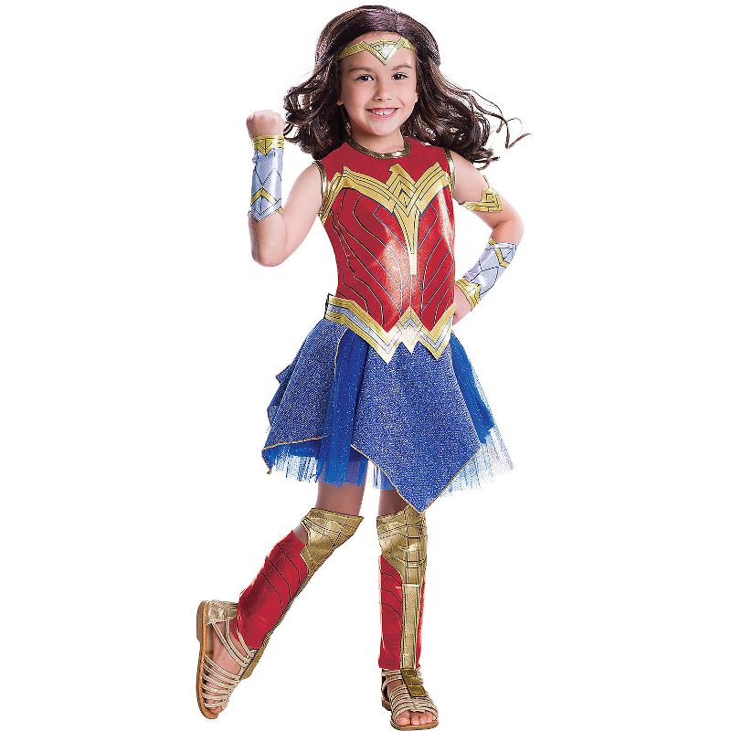Rubie's Girls' DC Comics Deluxe Wonder Woman Costume, 1 of 2