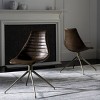 Lynette Mid-Century Modern Swivel Chair (Set of 2) - ACH7006 - Light Brown/Brass - Safavieh - 3 of 4