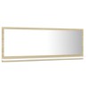 vidaXL Bathroom Mirror White and Sonoma Oak 39.4"x4.1"x14.6" Engineered Wood - 3 of 4
