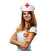 Skeleteen Childrens Nurse Costume Hat - Red and White - 2 of 4
