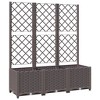 vidaXL Garden Planter with Trellis Brown 47.2"x15.7"x53.5" PP - 2 of 4