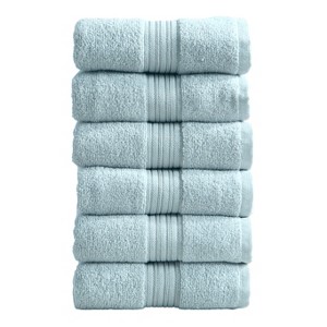 100% Cotton Solid Color Quick Dry Bath Towel Set - 1 of 4