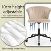 CAVINAS Velvet Swivel Office Chair with Wide Backrest,Luxurious Computer Chair with Metal Base for Home,Office,Bedroom - 4 of 4