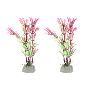 Unique Bargains Aquarium Plastic Plants Tree for Fish Tank Landscape Decoration 2 Pcs - 1 of 4