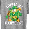 Women's - Garfield - This Is My Lucky Shirt Short Sleeve Graphic T-Shirt - image 2 of 4