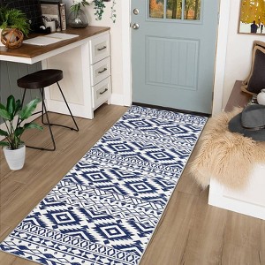Washable Modern Stripe Rugs for Living Room Non Slip Indoor Thin Ultra Soft Carpet Abstract Low Pile Lightweight Area Rugs Room Decor - 1 of 4