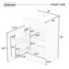ORRD 18" Bathroom Vanity with Sink, Cabinet with Door & Adjustable Shelf, Green - 3 of 4