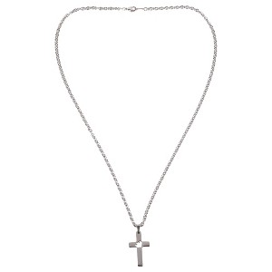 Dicksons Confirmation Cross Dove Silver Tone 24 inch Stainless Steel Metal Chain Necklace - 1 of 4