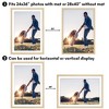 Americanflat Poster Frame with Mat - Wooden Picture Frame with Plexiglass Cover - 4 of 4