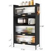 Fortune Candy 57.48'' Height 5 Tier Pantry Cabinet with 4 Doors Black - 2 of 4