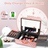 Portable Makeup Case with Mirror Travel Makeup Bag Cosmetic Organizer Box with Locks - 4 of 4