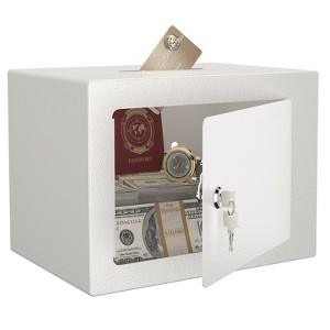 Dexmalle 0.23 Cubic Feet Small Secure Safe With Key And Password - 1 of 4