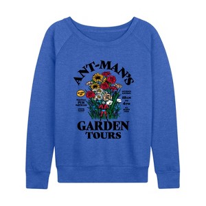 Women's - Marvel - Antman Garden Tours Lightweight French Terry Wide Neck Long Sleeve Graphic Shirt - 1 of 3