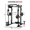 COZONY Smith Machine & LAT Pull-Down Combo, 2200lb Capacity Home Gym w/Dual Cable System & Leg Hold-Down Attachments - 2 of 4