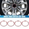 Unique Bargains Car Wheel Hub Center Cap Ring for Cadillac XT5 SRX XTS ATS CT6 Aluminum Alloy (Set of 4) - 2 of 4