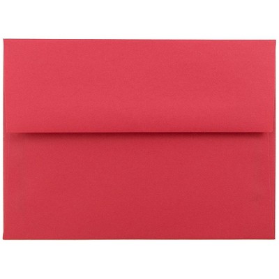 JAM Paper A6 Colored Invitation Envelopes 4.75 x 6.5 Red Recycled 67503H