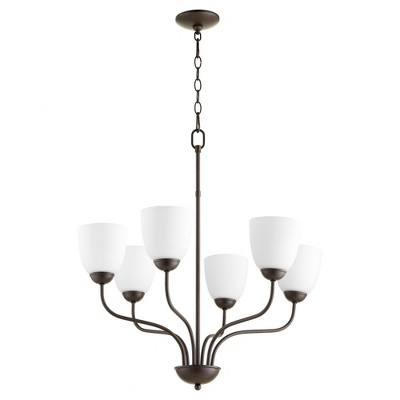 Quorum Lighting 6 - Light Chandelier in  Oiled Bronze