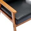 Dolonm Mid Century Modern Arm Chair with Wood Frame Set of 2,PU Leather Reading Armchair,Easy Assembly - 4 of 4