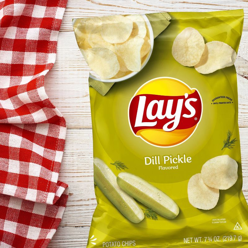 Lay's Dill Pickle Flavored Potato Chips - 7.75oz, 4 of 5