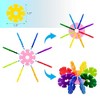 PICASSO-TILES Rainbow Interlocking Plastic Building Chip Blocks, 108PCS Construction STEM Educational Toy for Kids, Yellow - 4 of 4