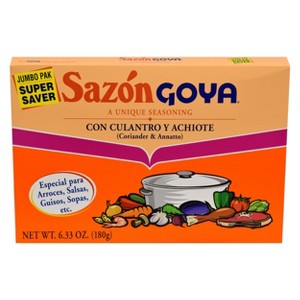 Sazon Goya Unique Seasoning with Coriander & Annatto - 6.33oz - 1 of 4