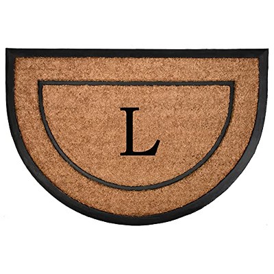Calloway Mills 106572436L The General Monogram Doormat, 24" x 36", Letter L