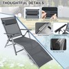 Tangkula Patio Lounge Chair Rustproof Aluminum Folding Chaise w/ Adjustable Backrest & Footrest - 4 of 4