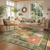 Lahome Country Floral Short Pile Velvet Rectangular Indoor Area Rug - 2 of 4