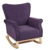 CAVINAS Velvet Upholstered Accent Chair,Modern Rocking Chairs with Comfortable Seating for Bedroom,Reading Room - 4 of 4