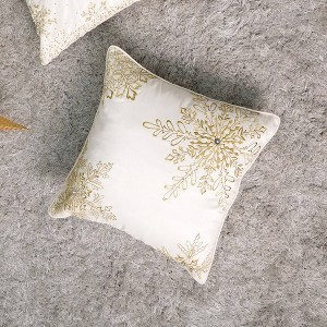 BDELITE Polyester Throw Pillow with Embroidery & Bead Work with Soft & Stylish Accent-18X18 Inch - 1 of 4