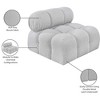Meridian Furniture,Ames Boucle Fabric Armless - 3 of 4