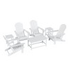 WestinTrends 7 Piece Set Outdoor Folding Adirondack Chairs with Coffee Table Side Table - 3 of 4
