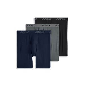 Jockey Men's Chafe Proof Pouch Ultra Soft Modal 8.5" Long Leg Boxer Brief - 3 Pack - 1 of 4